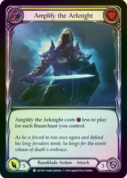 画像1: 【Runeblade】Amplify the Arknight  ［黄］【U-ARC095-C】《Rainbow Foil》 (1)