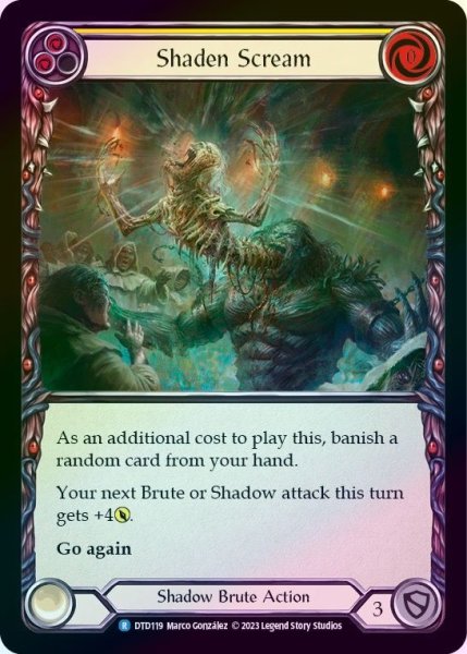 画像1: 【Shadow Brute】Shaden Scream ［黄］【DTD119-R】《Rainbow Foil》 (1)