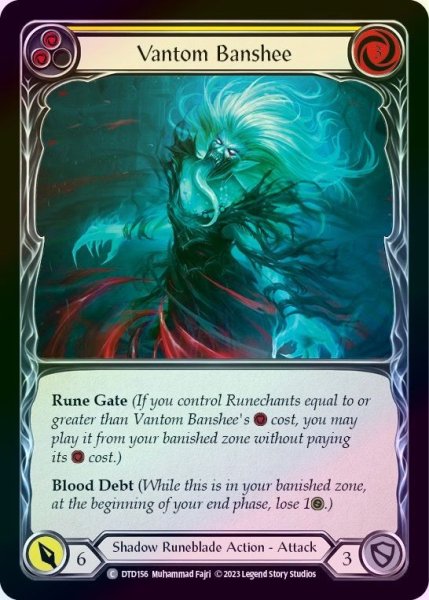 画像1: 【Shadow Runeblade】Vantom Banshee ［黄］【DTD156-C】《Rainbow Foil》 (1)