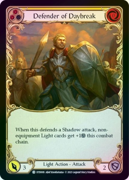 画像1: 【Light】Defender of Daybreak ［黄］【DTD095-C】《Rainbow Foil》 (1)