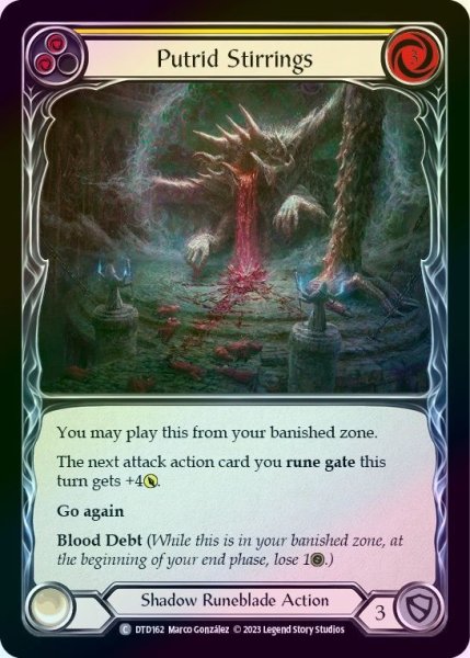 画像1: 【Shadow Runeblade】Putrid Stirrings ［黄］【DTD162-C】《Rainbow Foil》 (1)