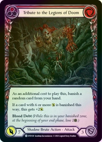 画像1: 【Shadow Brute】Tribute to the Legions of Doom ［赤］【DTD130-C】《Rainbow Foil》 (1)