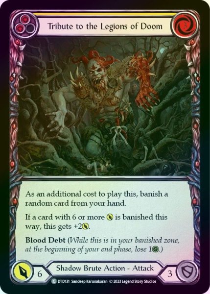 画像1: 【Shadow Brute】Tribute to the Legions of Doom ［黄］【DTD131-C】《Rainbow Foil》 (1)