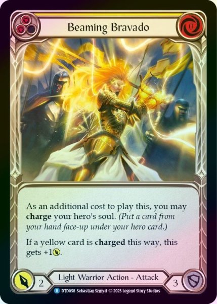 画像1: 【Light Warrior】Beaming Bravador ［黄］【DTD058-R】《Rainbow Foil》 (1)