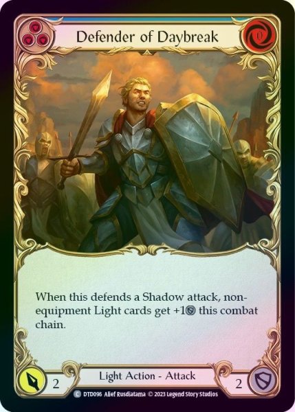 画像1: 【Light】Defender of Daybreak ［青］【DTD096-C】《Rainbow Foil》 (1)