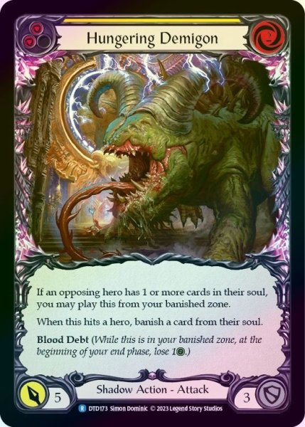 画像1: 【Shadow】Hungering Demigon ［黄］【DTD173-R】《Rainbow Foil (1)