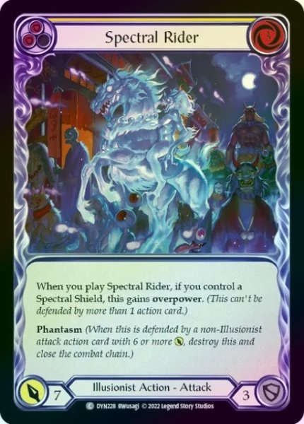 画像1: 【Illusionist】Spectral Rider ［黄］【DYN228-C】《Rainbow Foil》 (1)