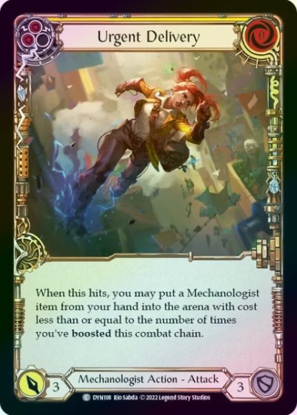 画像1: 【Mechanologist】Urgent Delivery ［黄］【DYN108-C】《Rainbow Foil》 (1)