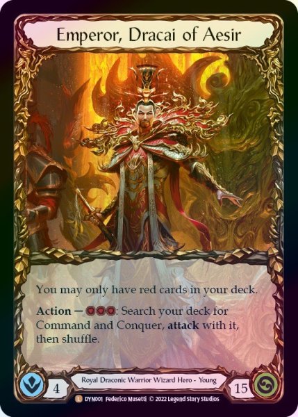 画像1: 【Draconic】 Emperor, Dracai of Aesir【DYN001-L】《Rainbow Foil》 (1)