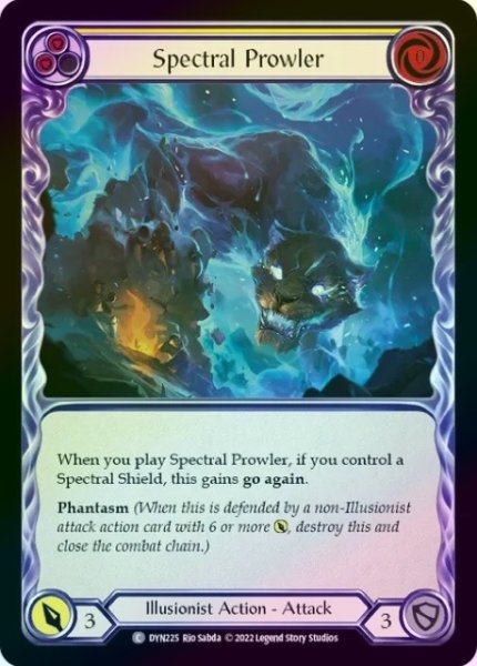 画像1: 【Illusionist】Spectral Prowler ［黄］【DYN226-C】《Rainbow Foil》 (1)