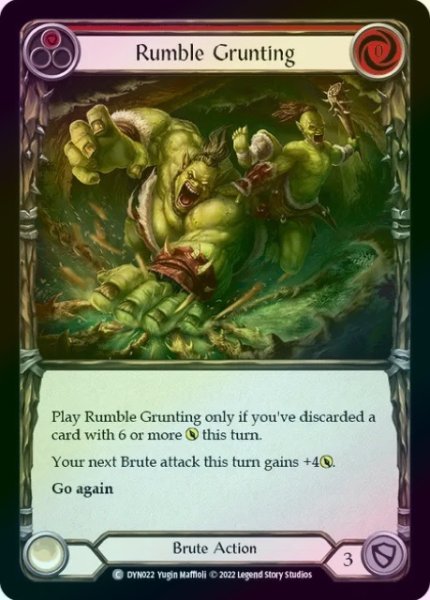 画像1: 【Brute】Rumble Grunting ［赤］【DYN022-C】《Rainbow Foil》 (1)