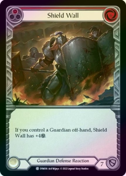 画像1: 【Guardian】Shield Wall ［赤］【DYN036-C】《Rainbow Foil》 (1)