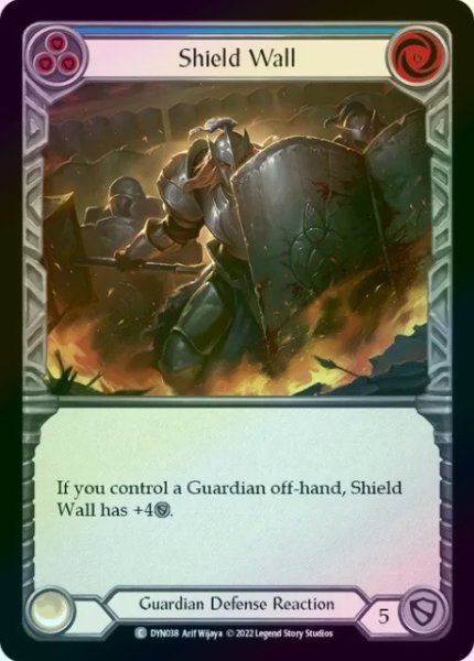 画像1: 【Guardian】Shield Wall ［青］【DYN038-C】《Rainbow Foil》 (1)