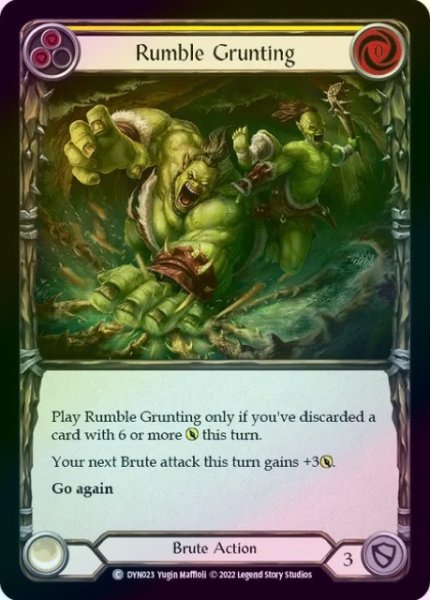 画像1: 【Brute】Rumble Grunting ［黄］【DYN023-C】《Rainbow Foil》 (1)