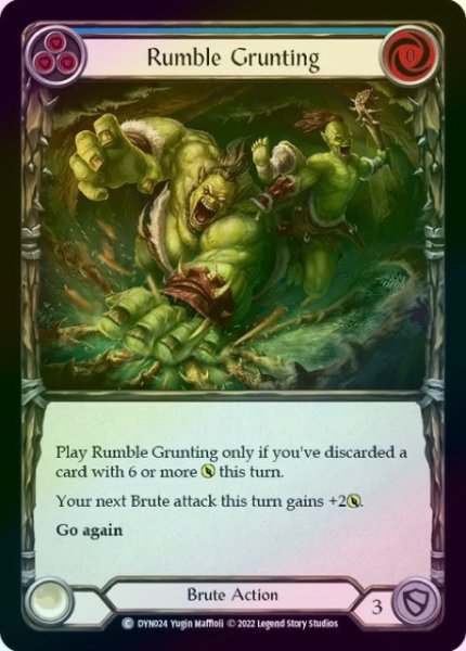 画像1: 【Brute】Rumble Grunting ［青］【DYN024-C】《Rainbow Foil》 (1)