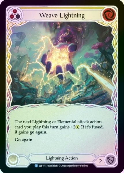 画像1: 【Lightning】Weave Lightning ［黄］【1st-ELE181-R】《Rainbow Foil》 (1)