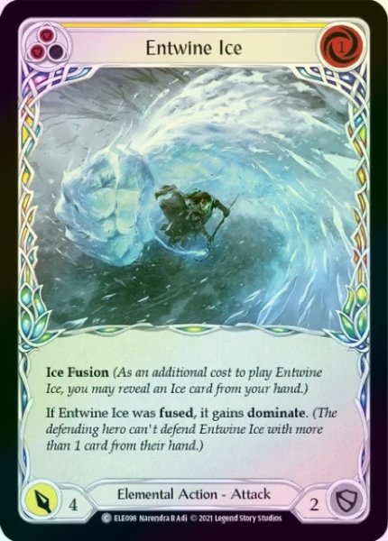 画像1: 【Elemental】Entwine Ice ［黄］【1st-ELE098-C】《Rainbow Foil》 (1)