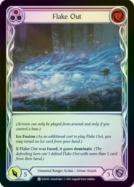 画像1: 【Elemental Ranger】Flake Out ［赤］【1st-ELE056-C】《Rainbow Foil》 (1)