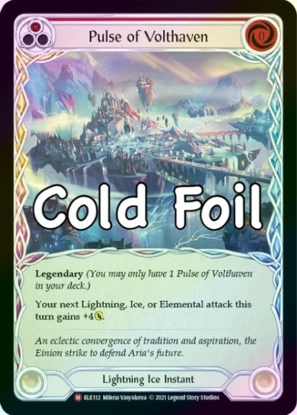 画像1: 【Dual Elemental】Pulse of Volthaven【1st-ELE112-M】《Cold Foil》 (1)