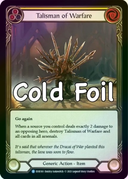 画像1: 【Generic】Talisman of Warfare【1st-EVR193-R】《Cold Foil》 (1)