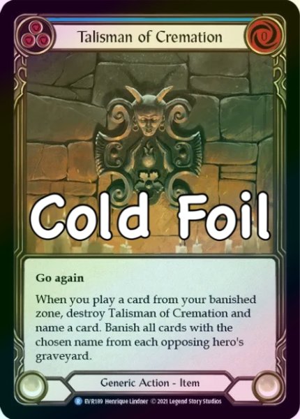 画像1: 【Generic】Talisman of Cremation【1st-EVR189-R】《Cold Foil》 (1)