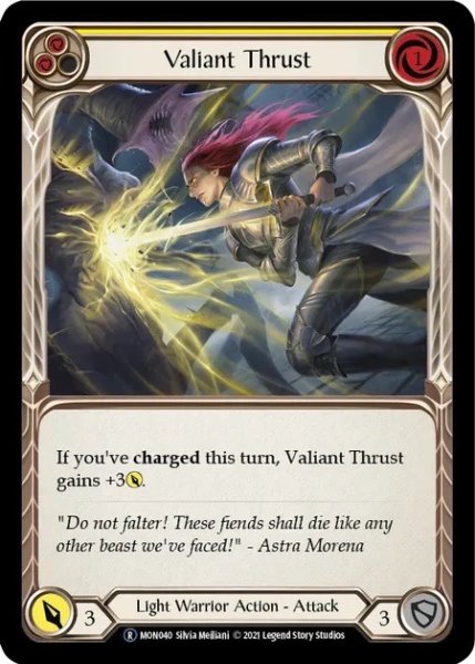 画像1: 【Light Warrior】Valiant Thrust ［黄］【U-MON040-R】Regular (1)