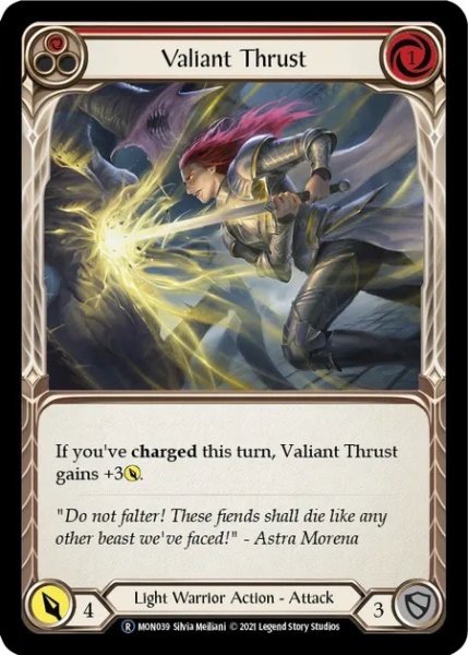 画像1: 【Light Warrior】Valiant Thrust ［赤］【U-MON039-R】Regular (1)