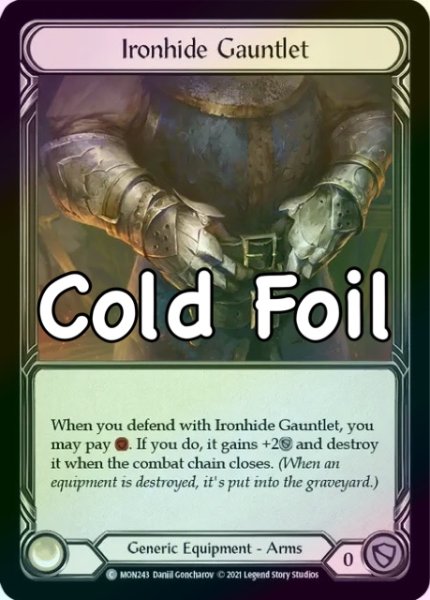 画像1: 【Generic】Ironhide Gauntlet【1st-MON243-C】《Cold Foil》 (1)