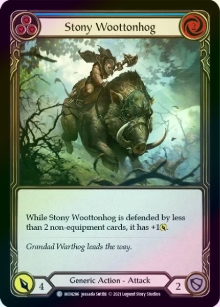 画像1: 【Generic】Stony Woottonhog  ［青］【1st-MON286-C】《Rainbow foil》 (1)