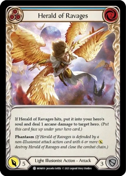 画像1: 【Light Illusionist】Herald of Ravages ［青］【1st-MON019-C】Regular (1)