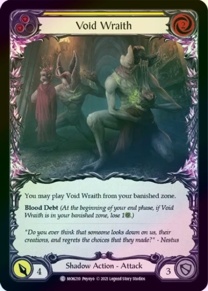 画像1: 【Shadow】Void Wraith ［黄］【1st-MON210-C】《Rainbow foil》 (1)