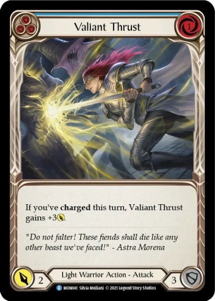 画像1: 【Light Warrior】Valiant Thrust ［青］【1st-MON041-R】Regular (1)