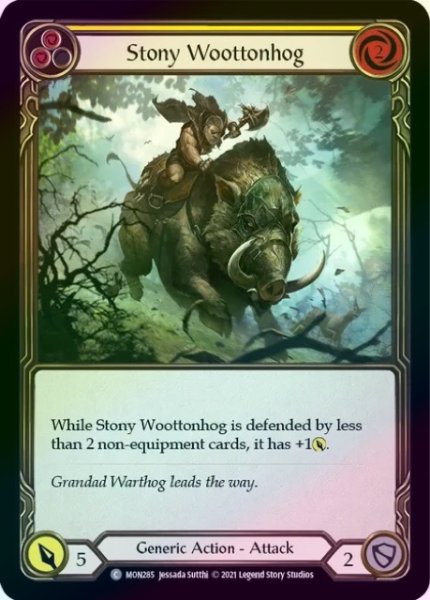 画像1: 【Generic】Stony Woottonhog  ［黄］【1st-MON285-C】《Rainbow foil》 (1)