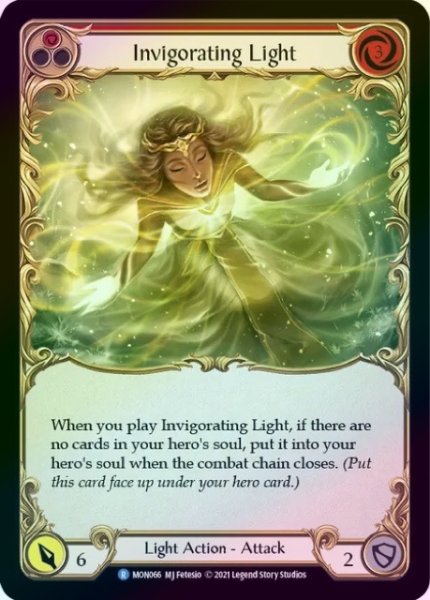 画像1: 【Light Warrior】Invigorating Light ［赤］【1st-MON066-R】《Rainbow foil》 (1)