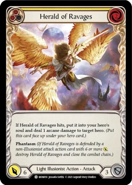 画像1: 【Light Illusionist】Herald of Ravages ［黄］【1st-MON018-C】Regular (1)