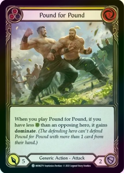 画像1: 【Generic】Pound for Pound  ［黄］【1st-MON279-C】《Rainbow foil》 (1)