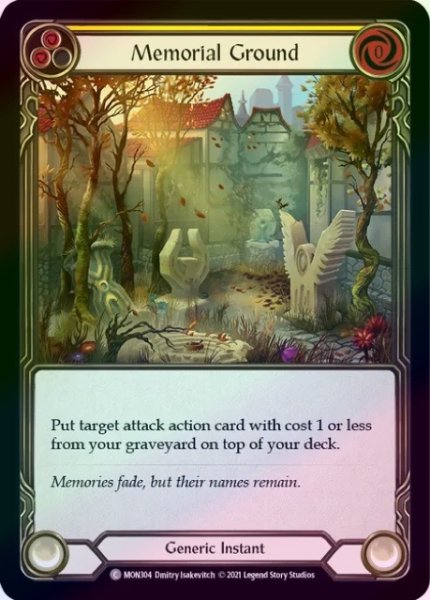 画像1: 【Generic】Memorial Ground ［黄］【1st-MON304-C】《Rainbow foil》 (1)