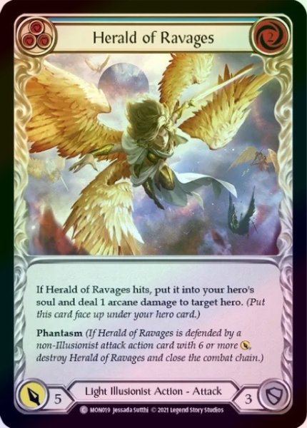 画像1: 【Light Illusionist】Herald of Ravages ［青］【1st-MON019-C】《Rainbow Foil》 (1)