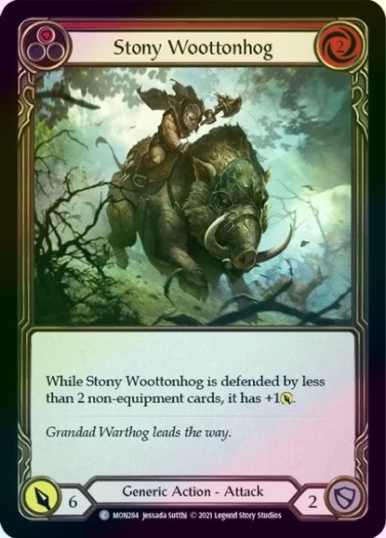 画像1: 【Generic】Stony Woottonhog  ［赤］【1st-MON284-C】《Rainbow foil》 (1)