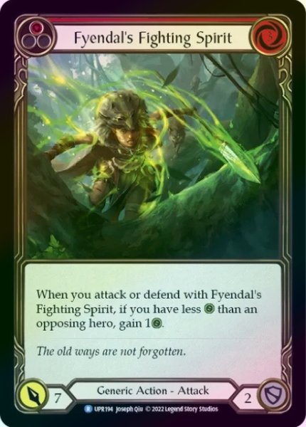 画像1: 【Generic】Fyendal's Fighting Spirit ［赤］【UPR194-R】《Rainbow Foil》 (1)