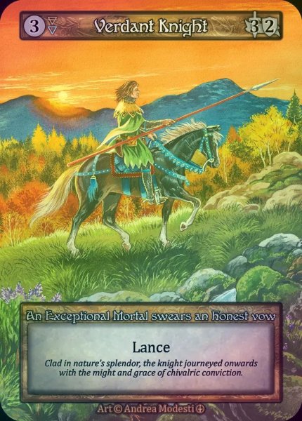 画像1: 【Earth/Water】Verdant Knight【AL-Exceptional】《Foil》 (1)