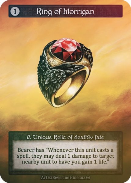 画像1: 【Artifact】Ring of Morrigan【AL-Unique】《Foil》 (1)