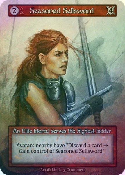 画像1: 【Fire】Seasoned Sellsword【Beta-Elite】《Foil》 (1)