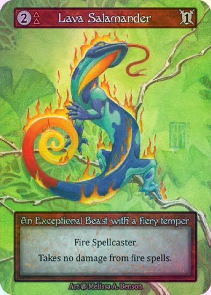 画像1: 【Fire】Lava Salamander【Beta-Exceptional】《Foil》 (1)