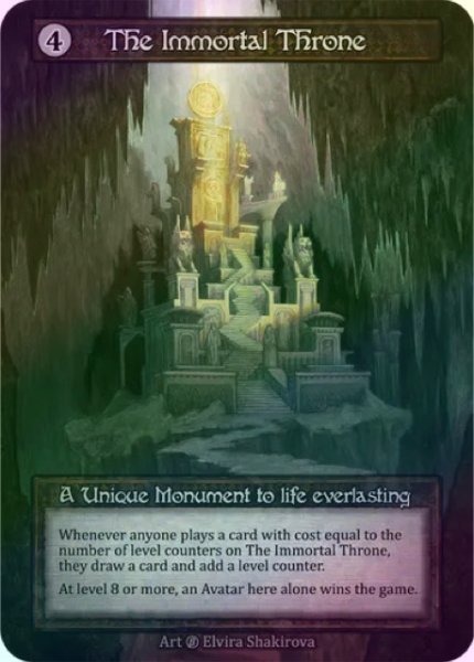 画像1: 【Artifact】The Immortal Throne【Beta-Unique】《Foil》 (1)